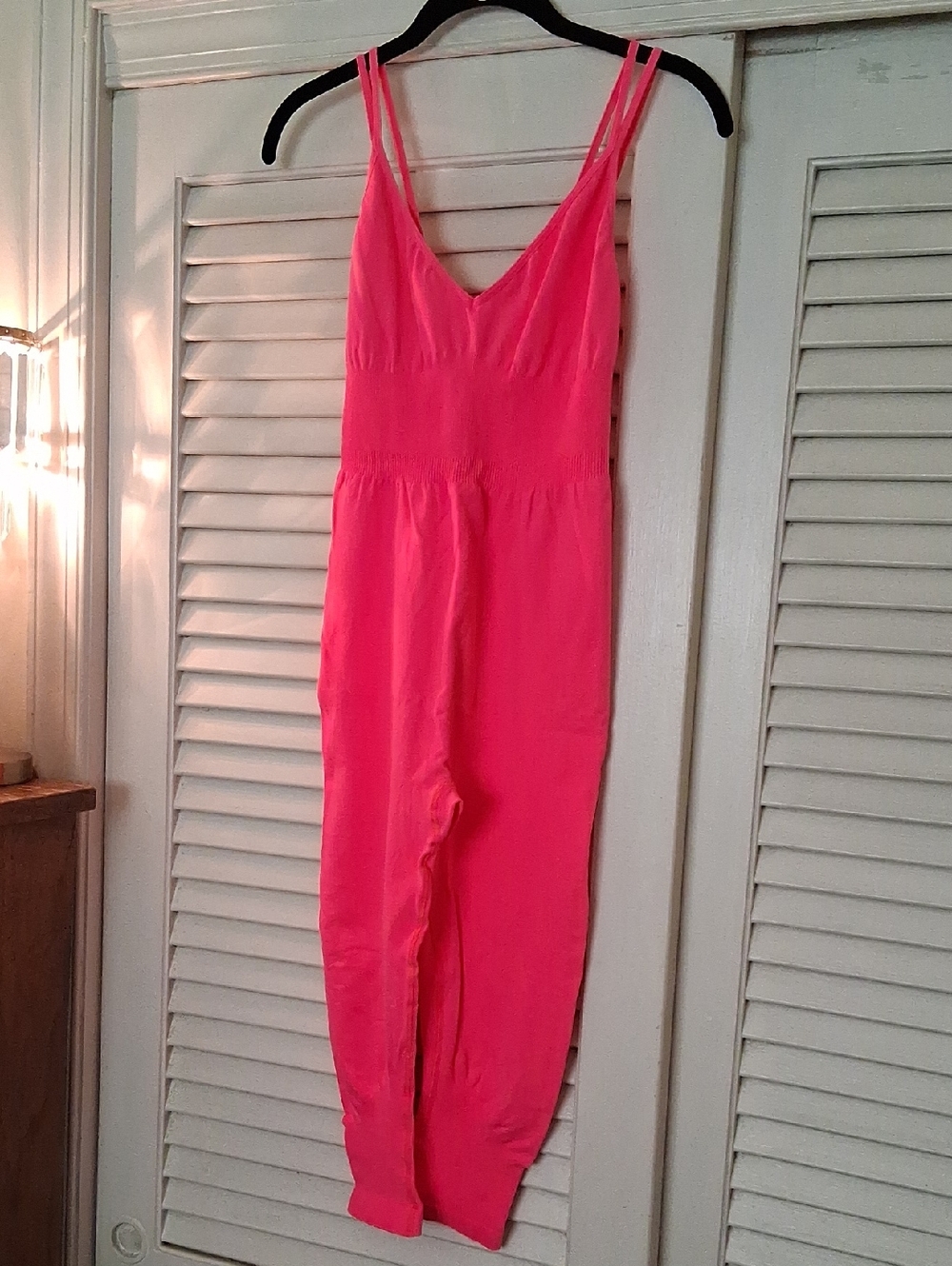 NWOT - FP Movement by Free People Hot Pink Strappy Jumpsuit